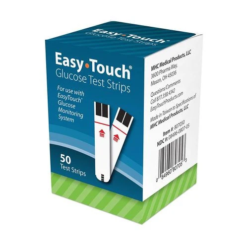 Top-Quality Easy Touch Glucose Test Strips 50 Ea Smart