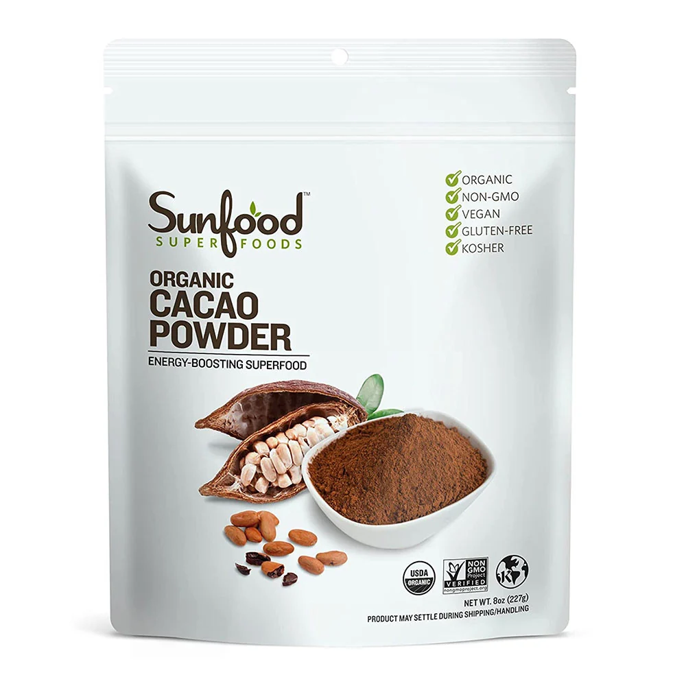 First-Class Sunfood Superfoods Organic And Raw Cacao Powder 8 Oz Detailed