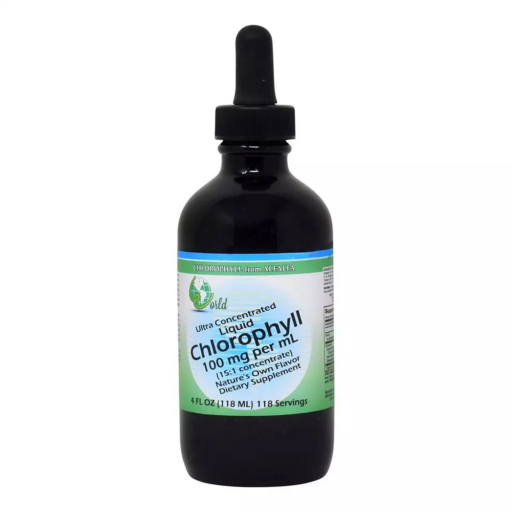 World-Class World Organics Ultra Concentrated Liquid Chlorophyll 4 Oz Refined
