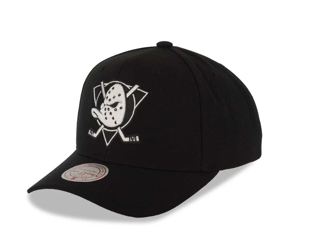 Fine Mitchell Ness Men's NHL Panda Pro Snapback Vintage Ducks Snapback Caps Consistent