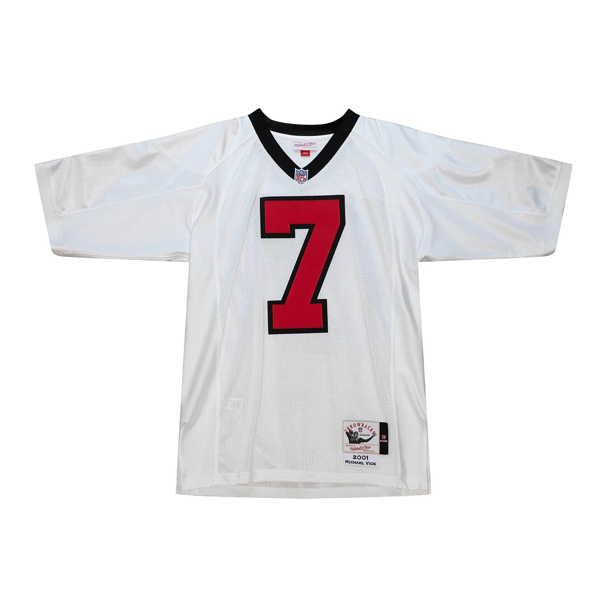 Long-Lasting Mitchell Ness NFL White Jersey Atlanta Falcons 2001 Michael Vick Prestigious