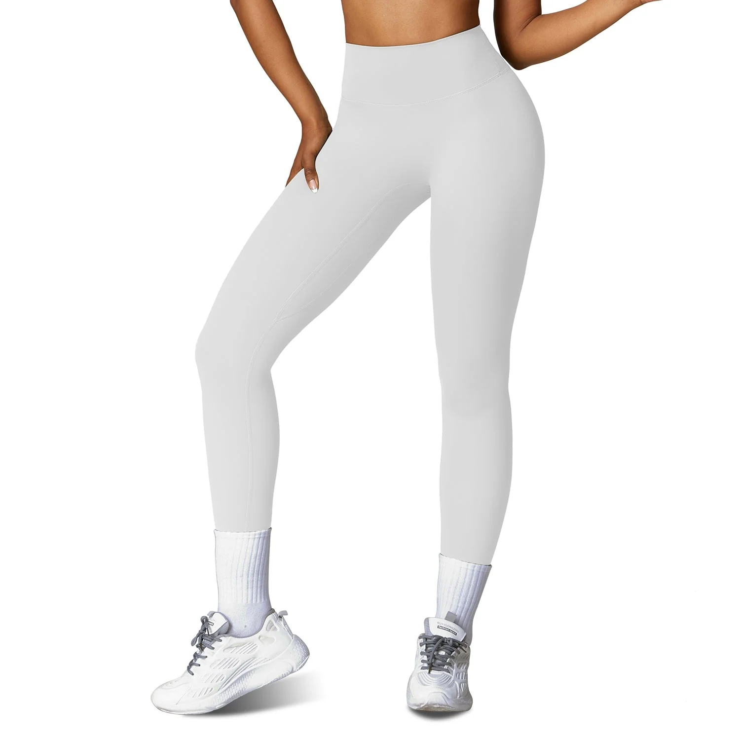 Comfortable Women 's High Waist Workout Leggings Tummy Control Compression Yoga Tight Pants Gym Pants Athletic Running Leggings with 25In Inseam No Front Seam Organic