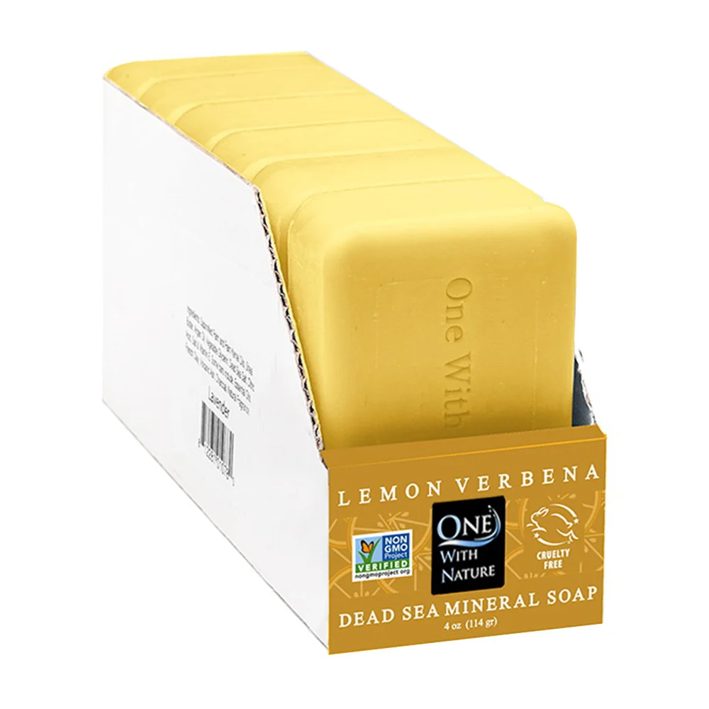 Selected One with Nature Dead Sea Mineral Soap Lemon Verbena 6 Bars 4 Oz Fine