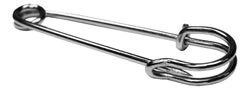Crafted Whole Lot of 300 Jumbo Giant Size Big Large 5 Metal Steel Safety Pin Clip Durable