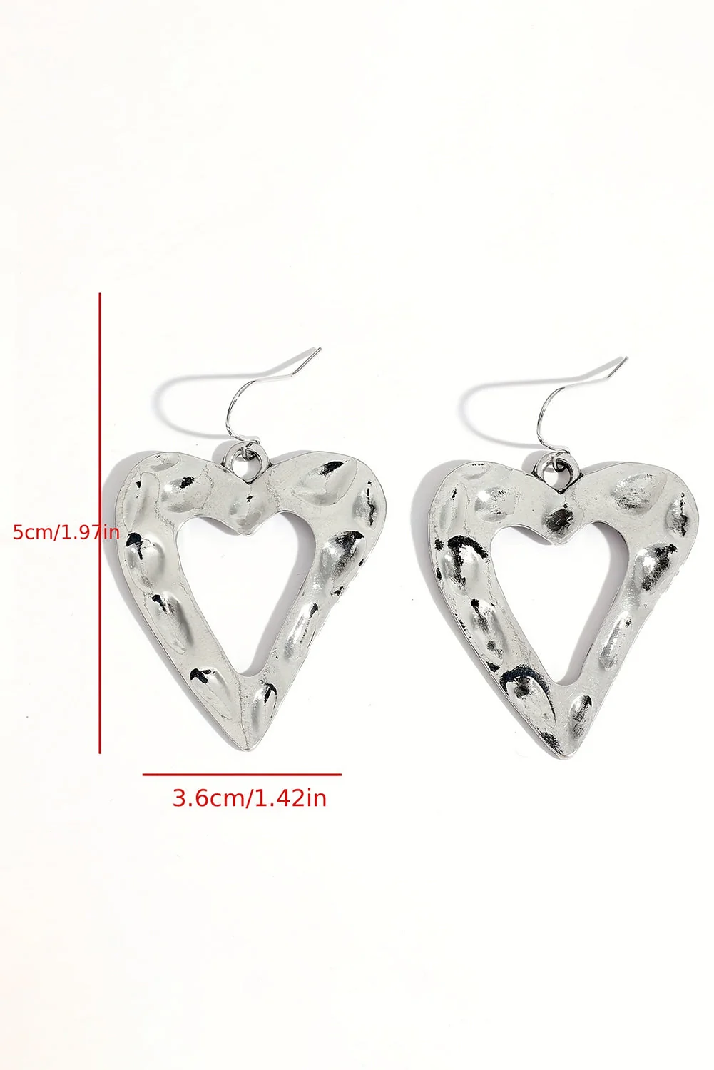 Superior Threaded Pear Hollowed Heart Shape Earrings Breathable