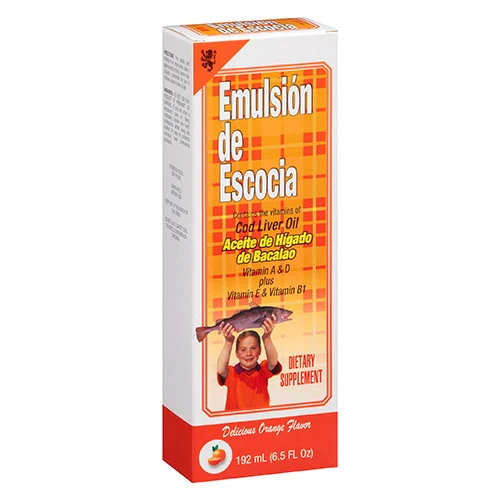 User-Friendly Emulsion De Escocia Cod Liver Oil Orange 6.5 oz Efficient