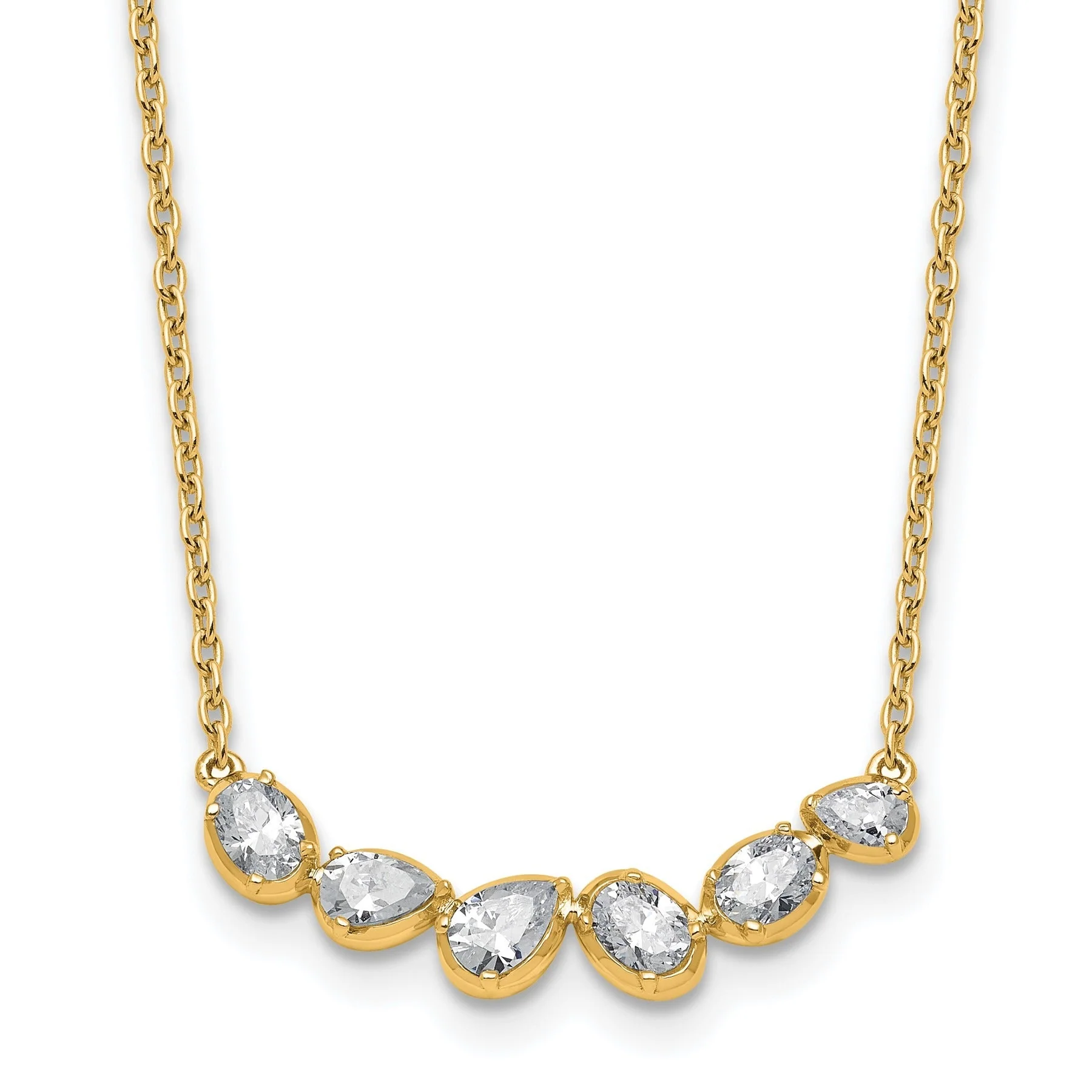 Consistent Lab Grown Diamond 14K Gold Leaf Bar Necklace Breathable