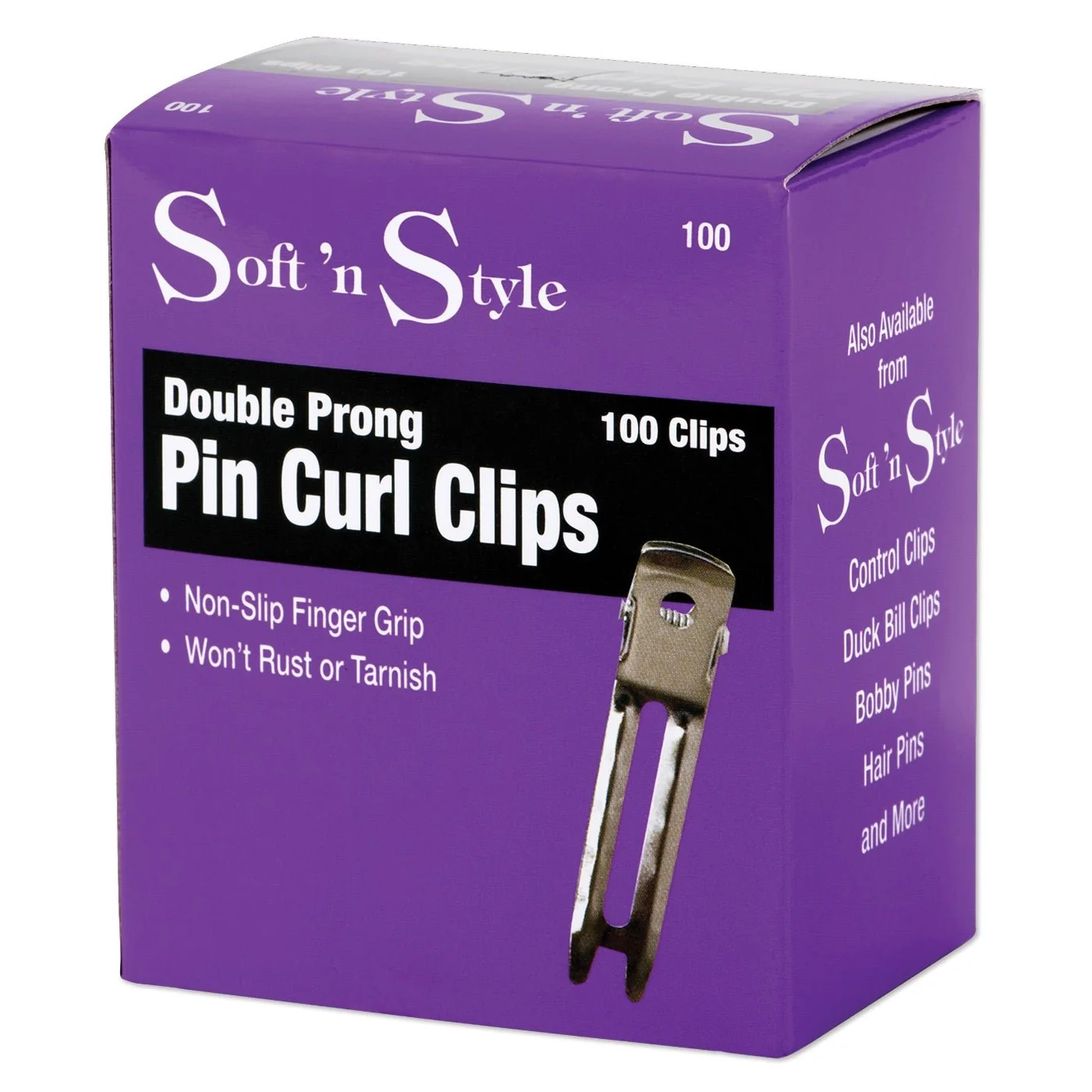 Dependable Double Prong Pin Curl Clips 100 Clips GOLD High-Quality