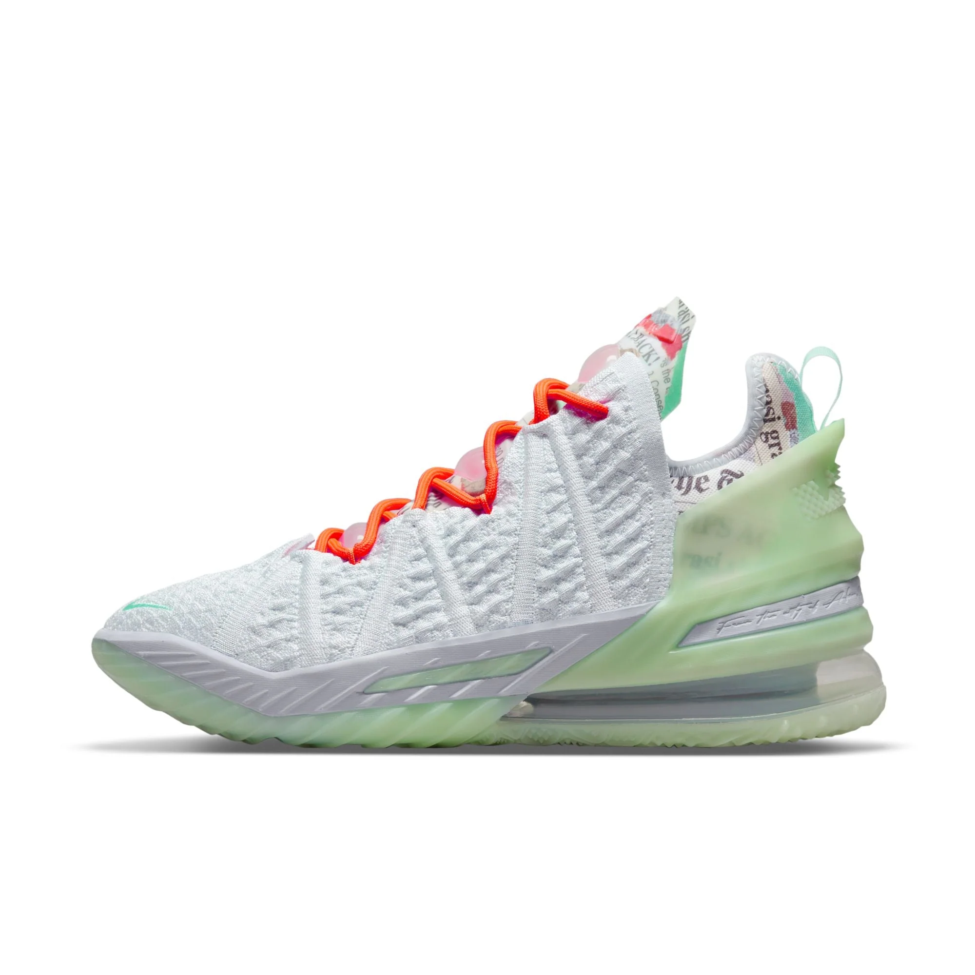 Green Nike Men's Lebron 18 Sneakers User-Friendly