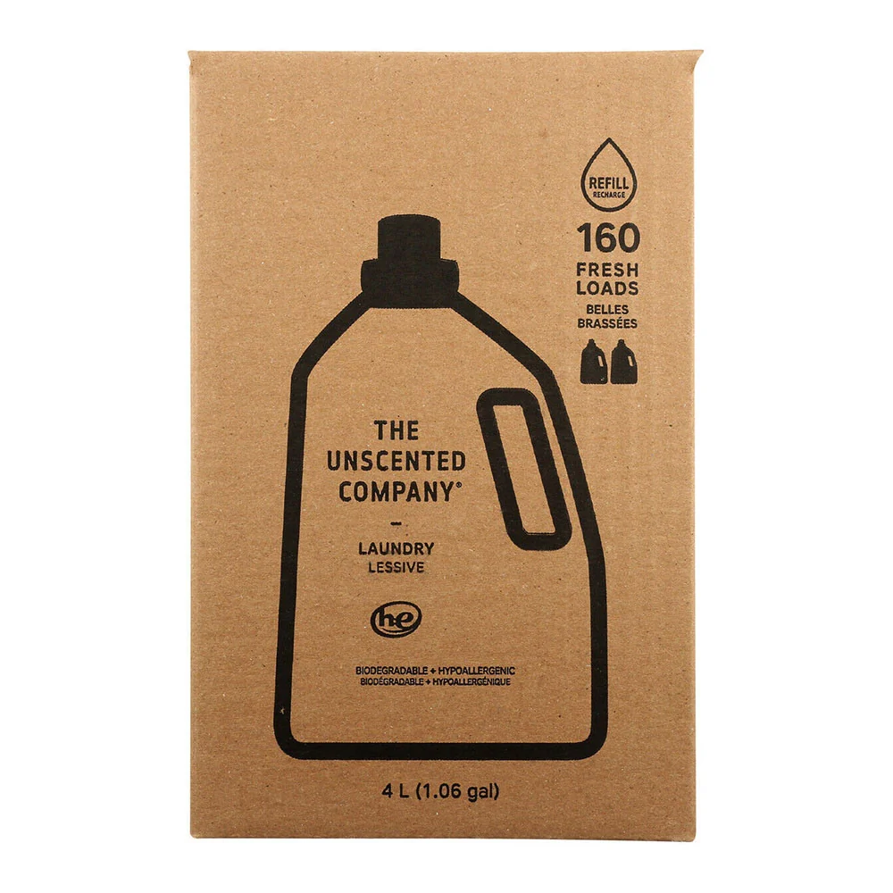 Powerful The Unscented Company Laundry Lessive Refill Box 135.68 Oz Trendy