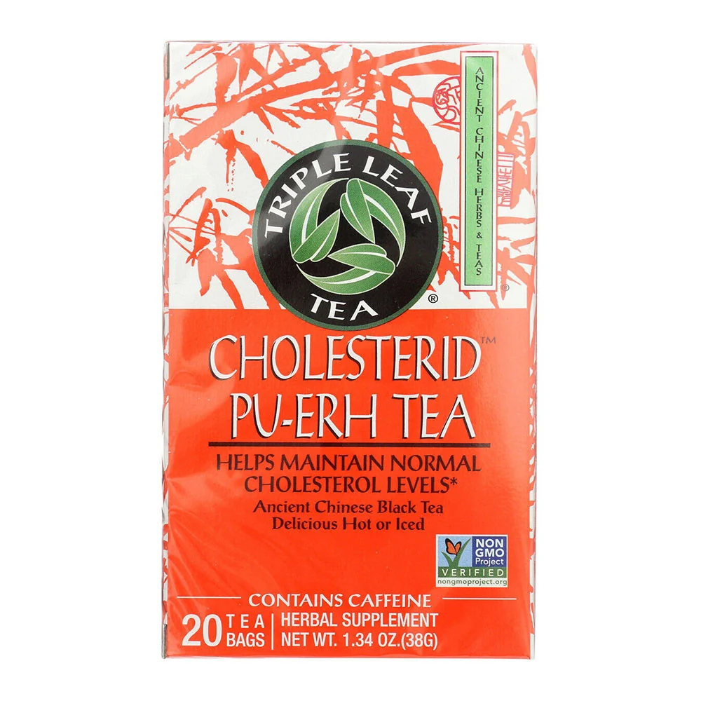 Artisan Triple Leaf Tea Cholesterid Pu Erh Tea 20 Ea Expertly Made