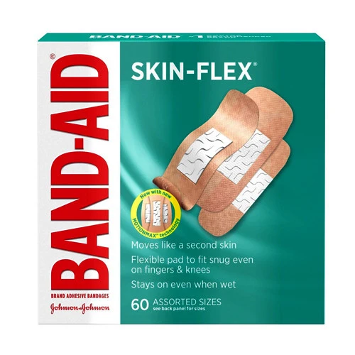 Certified Band Aid Brand Skin Flex Adhesive Bandages Assorted Sizes 60 Ea Practical