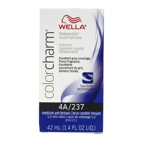Innovative Wella Color Charm Permanent Liquid Hair Color 4A by 237 Shade Medium Ash Brown 1.4 Oz Sophisticated