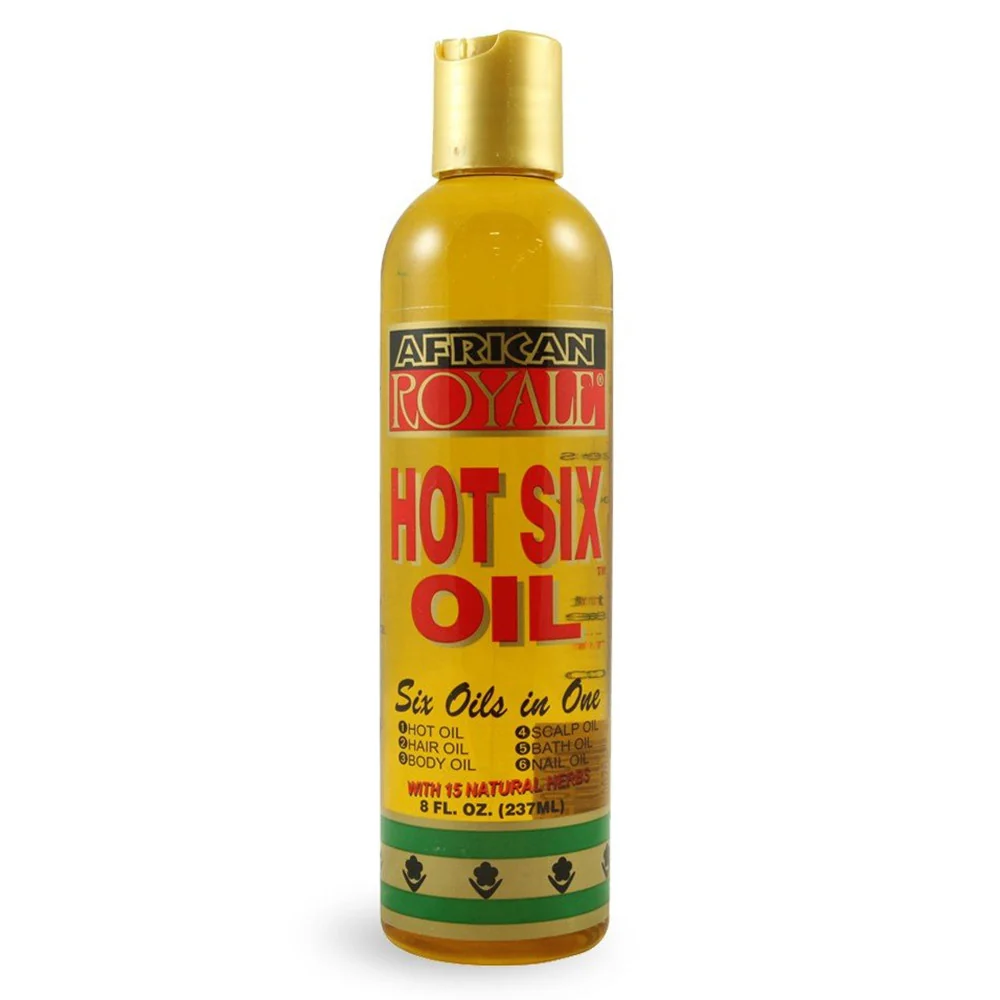 Environmentally Friendly African Royale Hot Six In One Hair Oil With 15 Natural Herbs 8 oz Crafted
