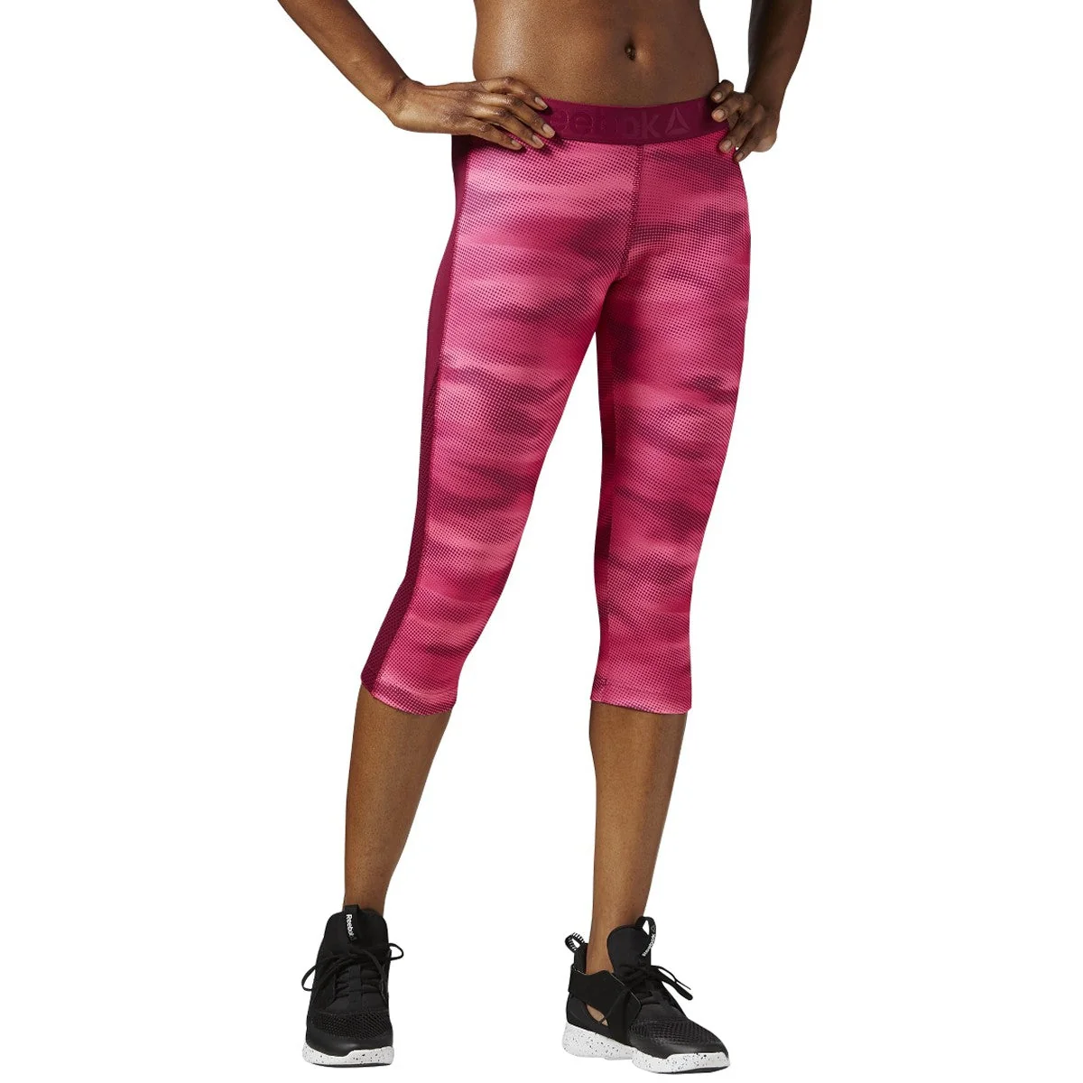 Excellent Reebok Women's Workout Ready Printed Capri Traditional