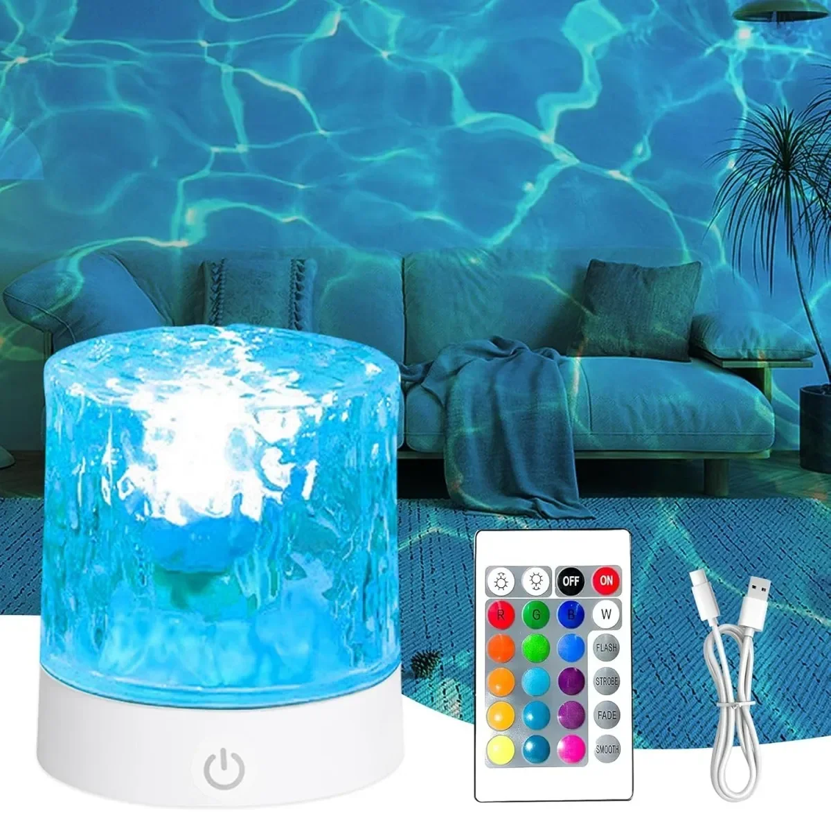 Sophisticated Remote Control Dimmable Dynamic Wave Projection Lamp Fast