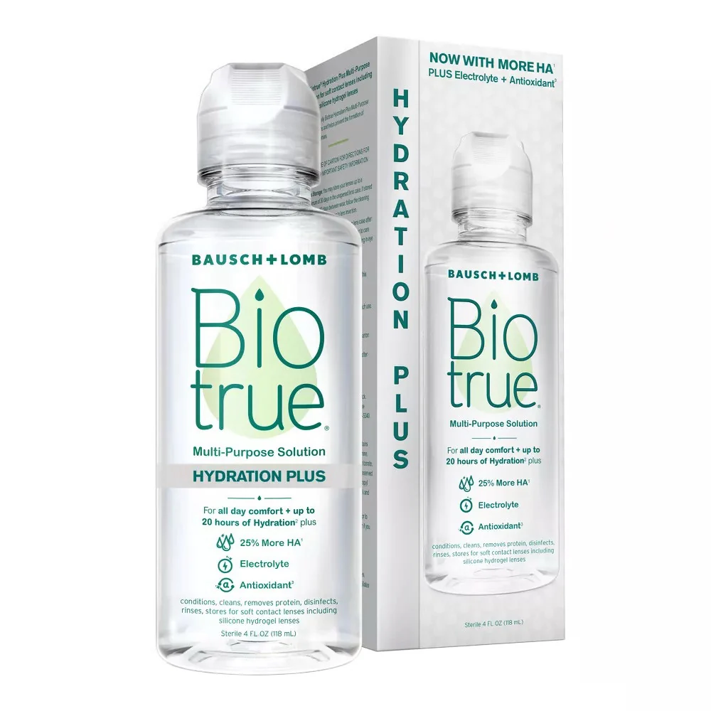 Enhanced Biotrue Hydration Plus Contact Lens Multi Purpose Solution 4 Oz Soft