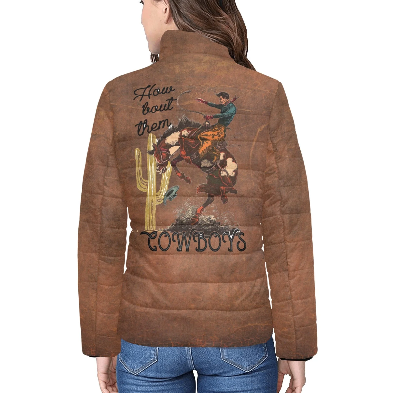 Optimized How Bout Them Cowboys Women's Puffy Bomber Jacket Refined