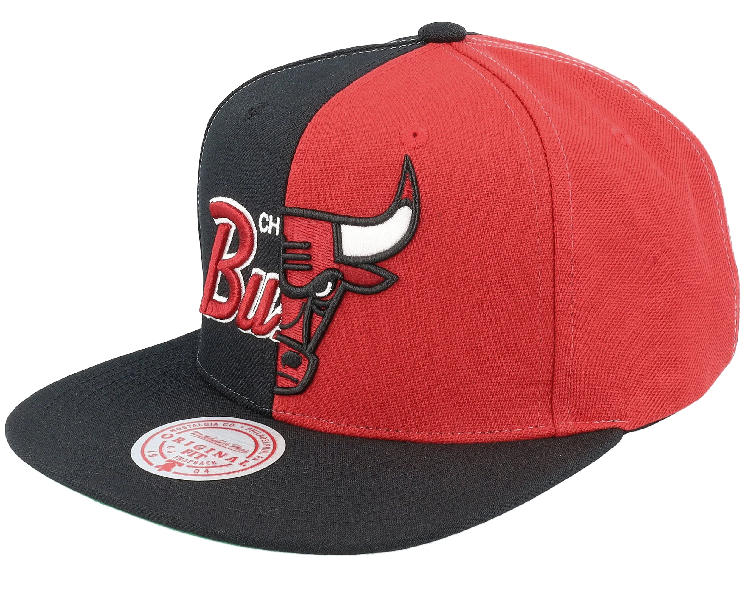 Trusted Mitchell Ness Men's NBA Chicago Bulls Split Crown Snapback Clean