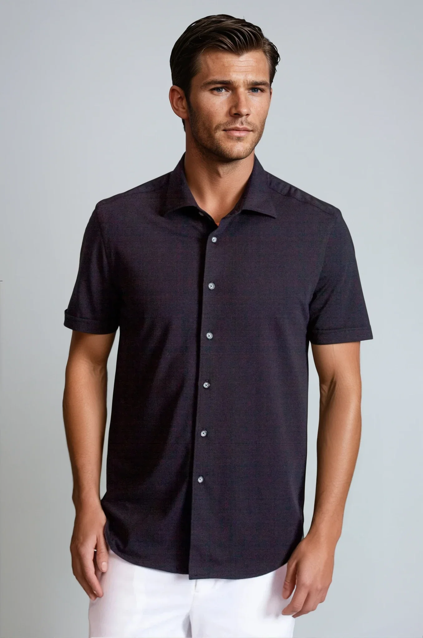 Effective Buki Cinqo Single Shot Short Sleeve Shirt - Black Elegant