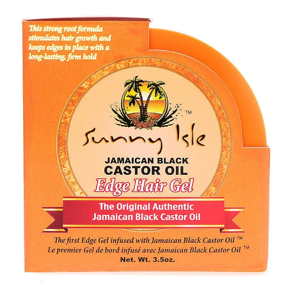 Smooth Sunny Isle Jamaican Castor Oil Edge Hair Gel 3.5 Oz Eco-Friendly