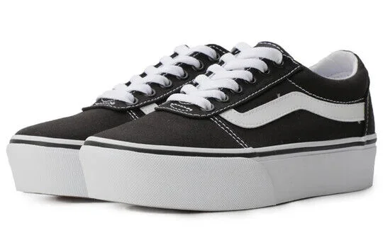 Trusted Vans Ward Women's Sneakers — Black White Canvas Fashionable