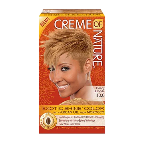 Innovative Creme Of Nature Argan Oil Exotic Shine Permanent Hair Color Honey Blonde 0.41 Oz Minimalist