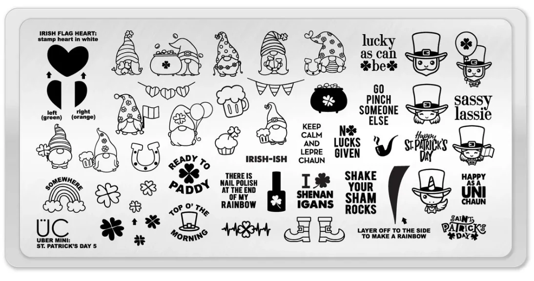 Convenient St Patrick's Day 5 - Uber Chic Mini Stamping Plate Environmentally Friendly
