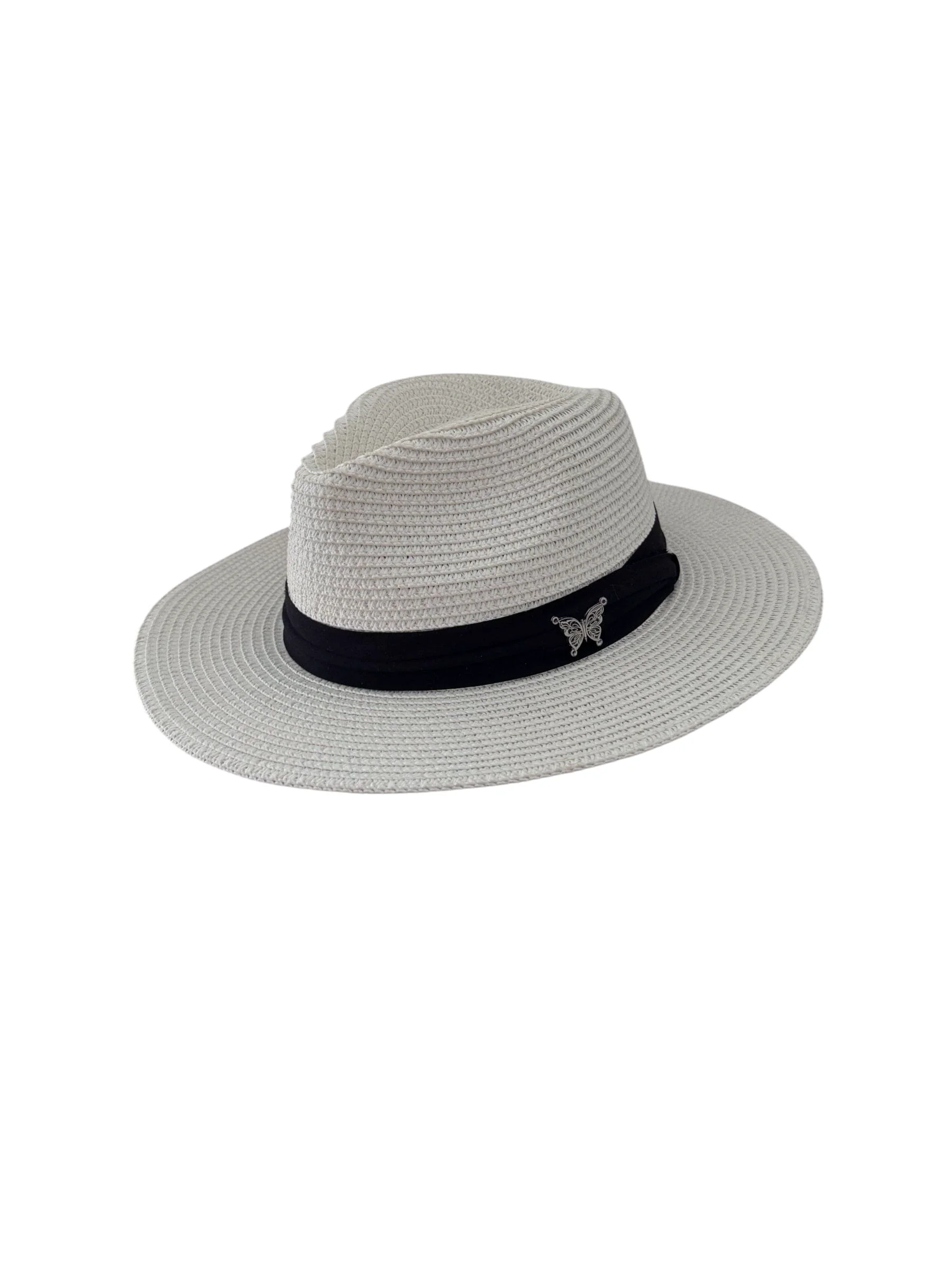 Contemporary White Nikoza Fedora Hat Recyclable