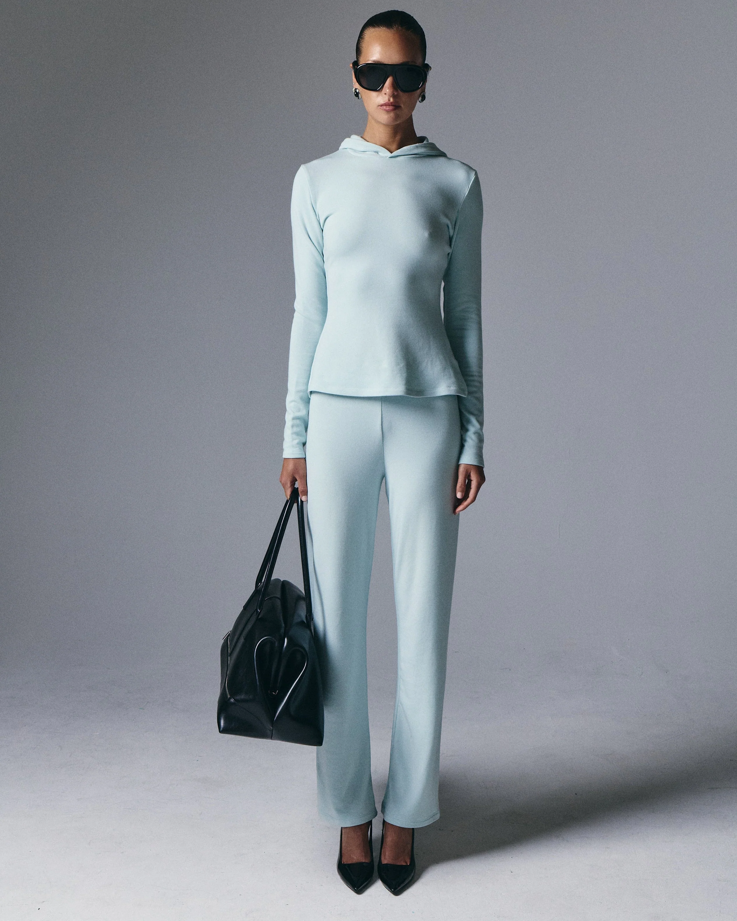 Expertly Made Leni Hooded Top - Light Blue World-Class