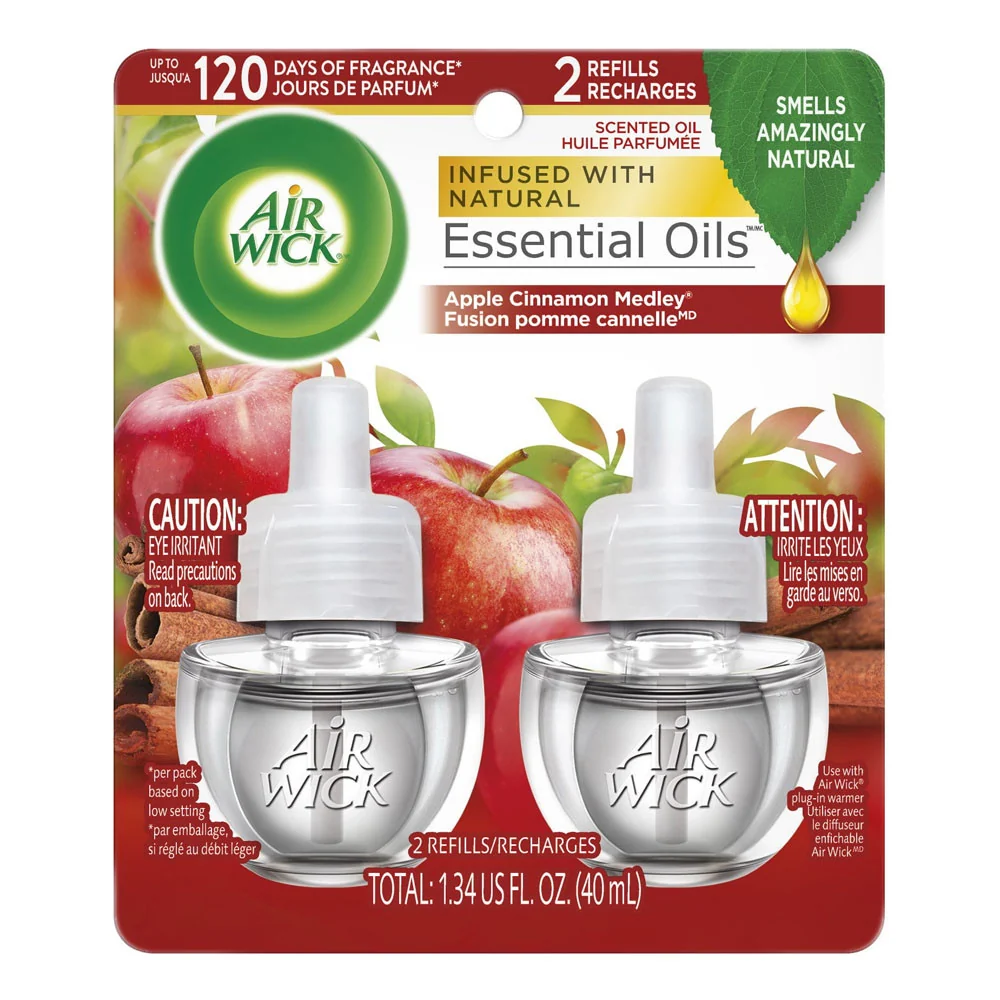 Relaxed Air Wick Scented Oil Apple Cinnamon Medley Fragrance Air Freshener Refills 2 Ea Prestigious