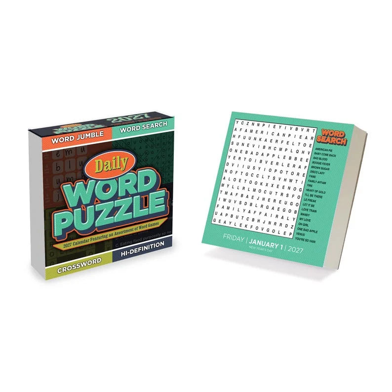 Elite 2027 Daily Word Puzzle Daily Desktop Calendar User-Friendly
