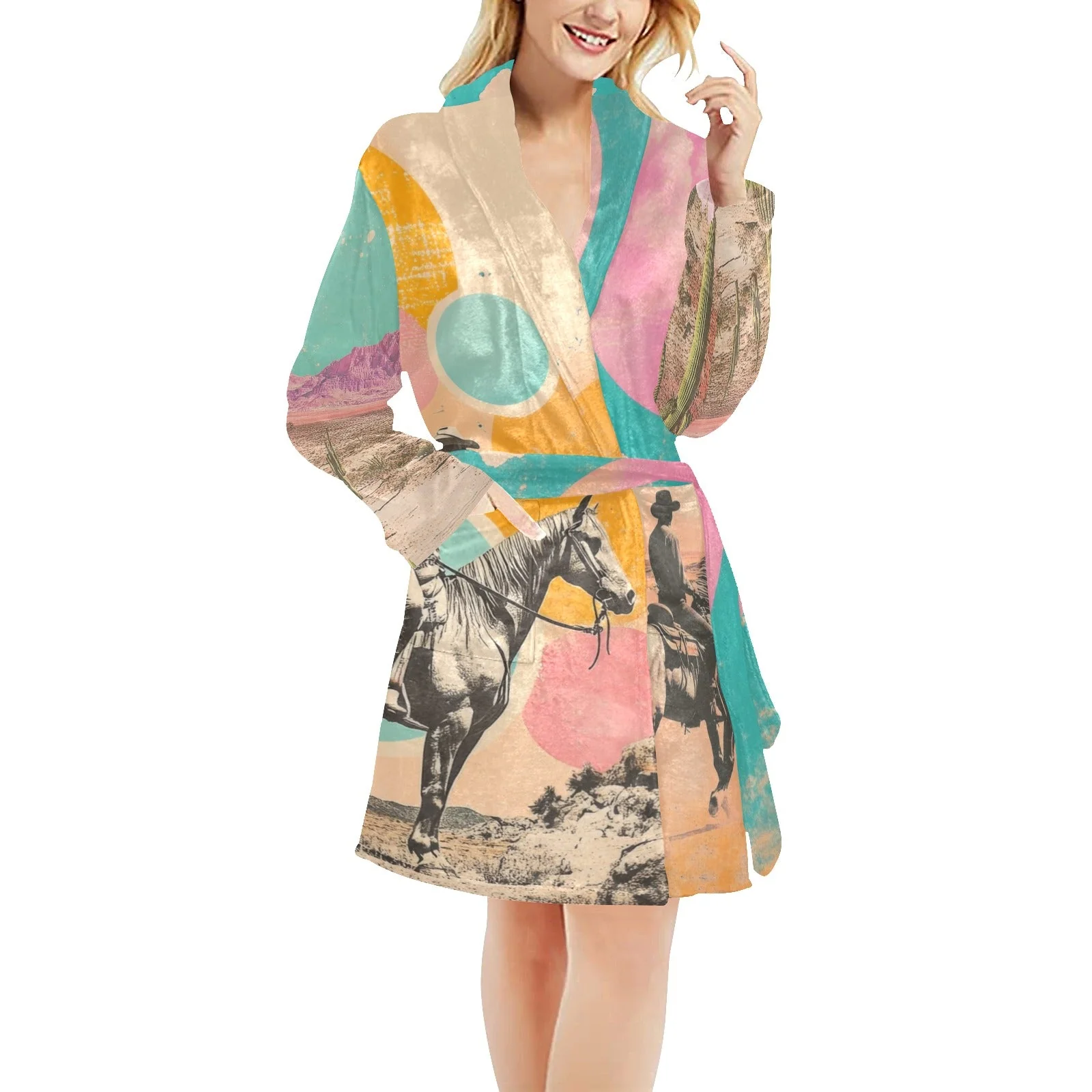 Reusable Baha Ranch Retro Pop Western Bath Robe Unique