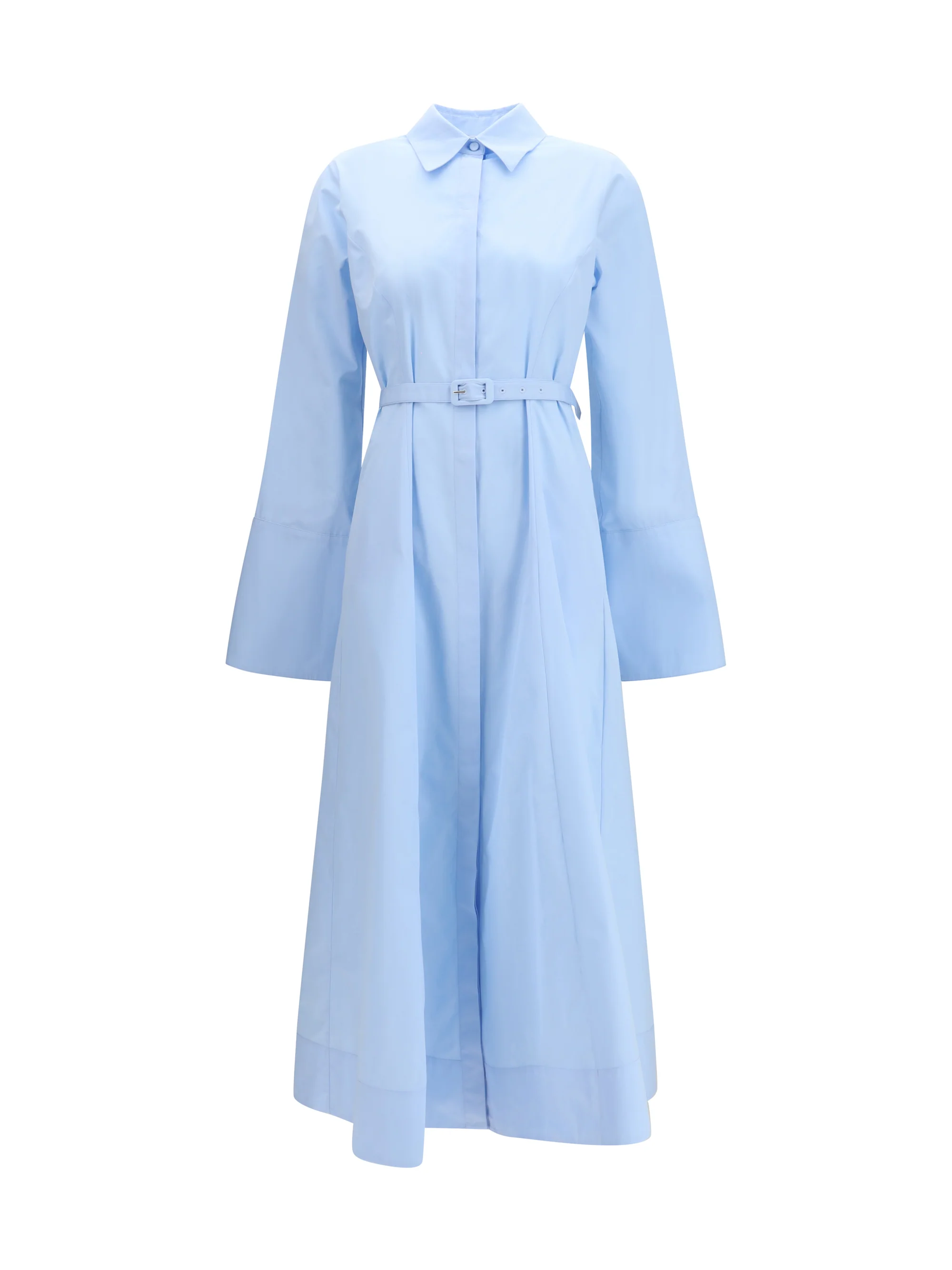 Organic Maxi Shirtdress Carmina Light Blue First-Class