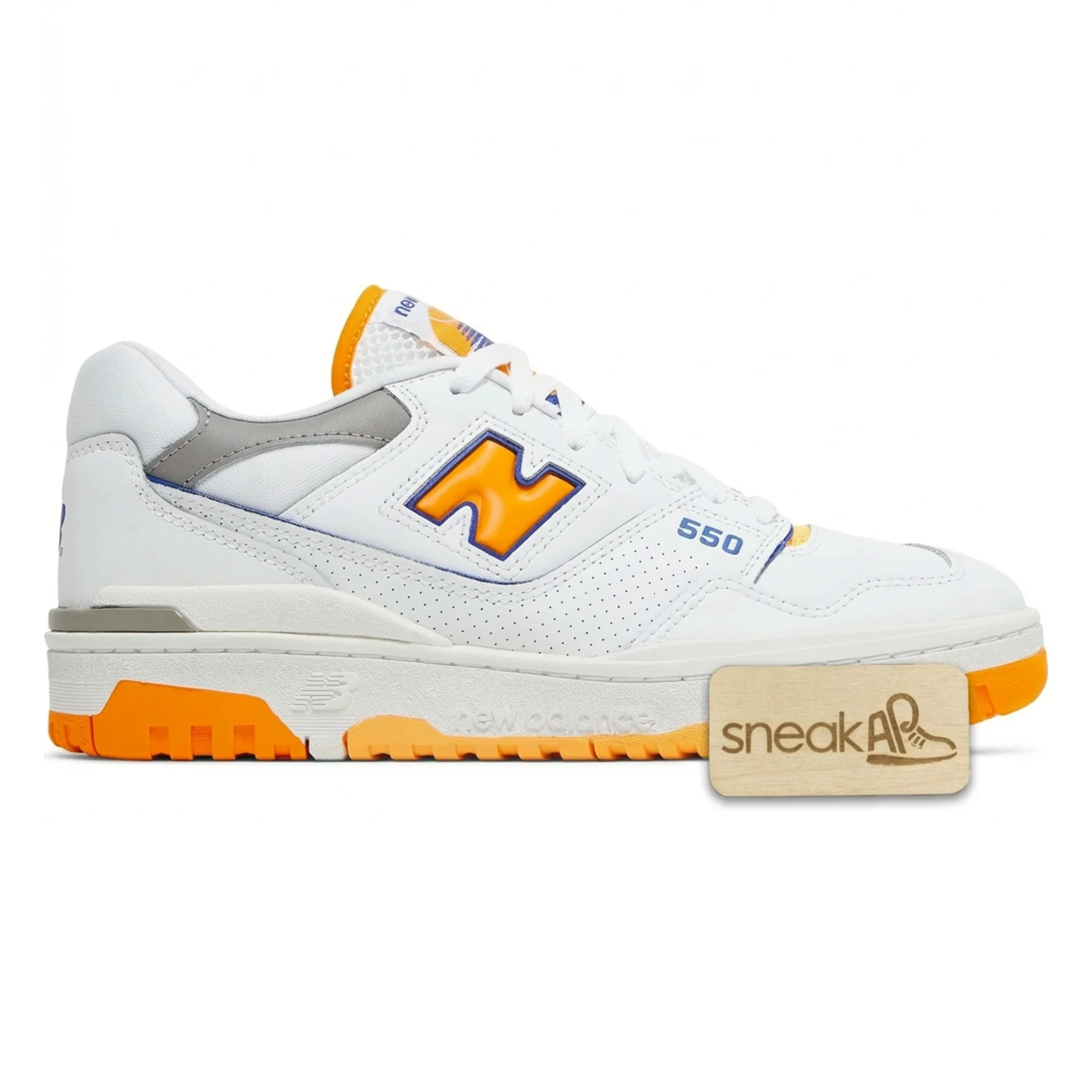 Lightweight New Balance Men's 550 'White Vibrant Orange' Bras Efficient