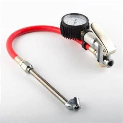 Top-Quality Dual Chuck Air Tire Inflator with Pressure Gauge Filler Filling Inflater Gage Prestigious