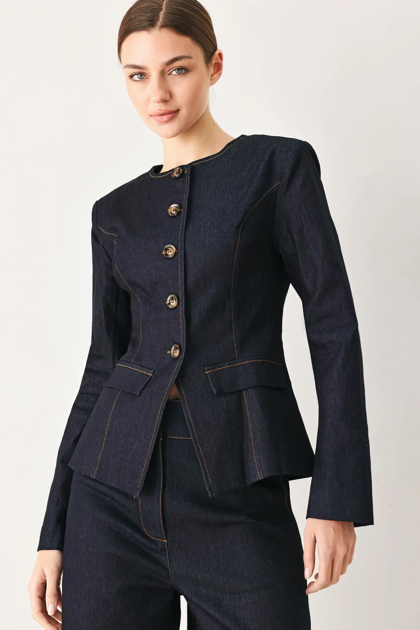 High-Grade City Muse Modern Denim Jacket Traditional