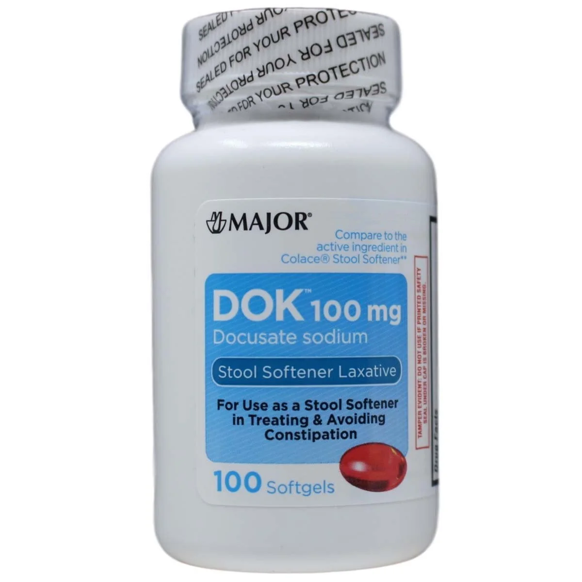 Practical Major Dok Stool Softener Laxative 100 Mg Softgels 100 Ea Exceptional