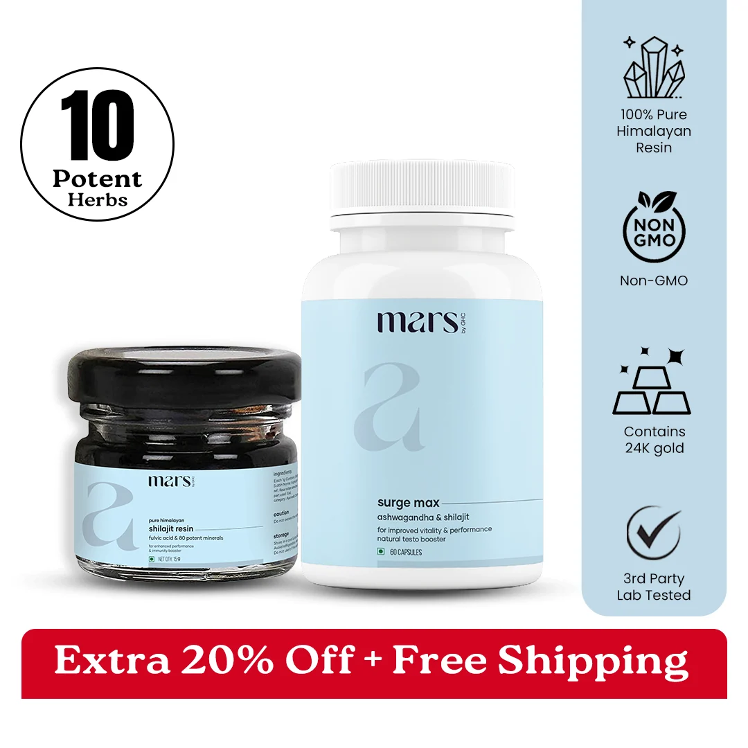 Soft Performance Combo Powered by Pure Himalayan Shilajit Resin Natural Ashwagandha Capsules Advanced