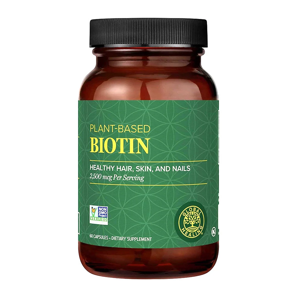 Versatile Global Healing Plant Based Biotin Capsules for Hair Skin and Nails 60 Ea Stylish