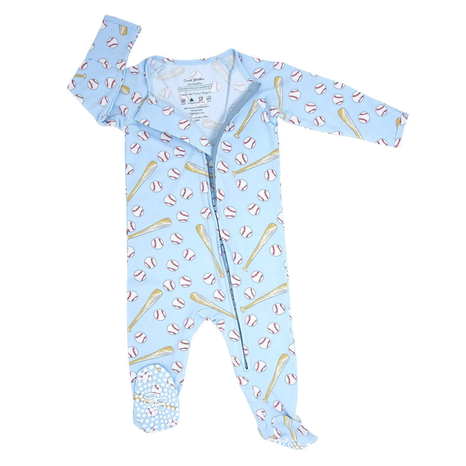 Trusted Classic Baseball Zipper Footie Dependable