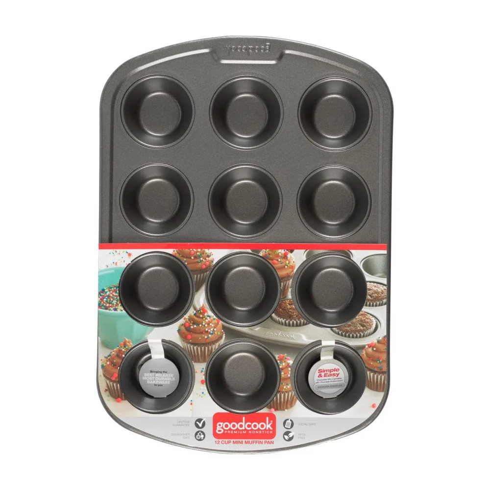 Enhanced Goodcook Non-Stick E-Z Release Mini Muffin Pan Premium