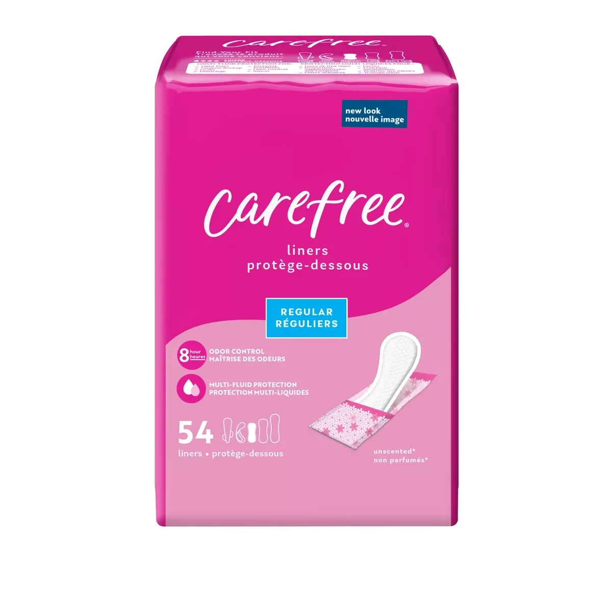 Enhanced Care Acti-fresh Body Shape Regular to Go Unscented Pantiliners 54 Ea Elegant
