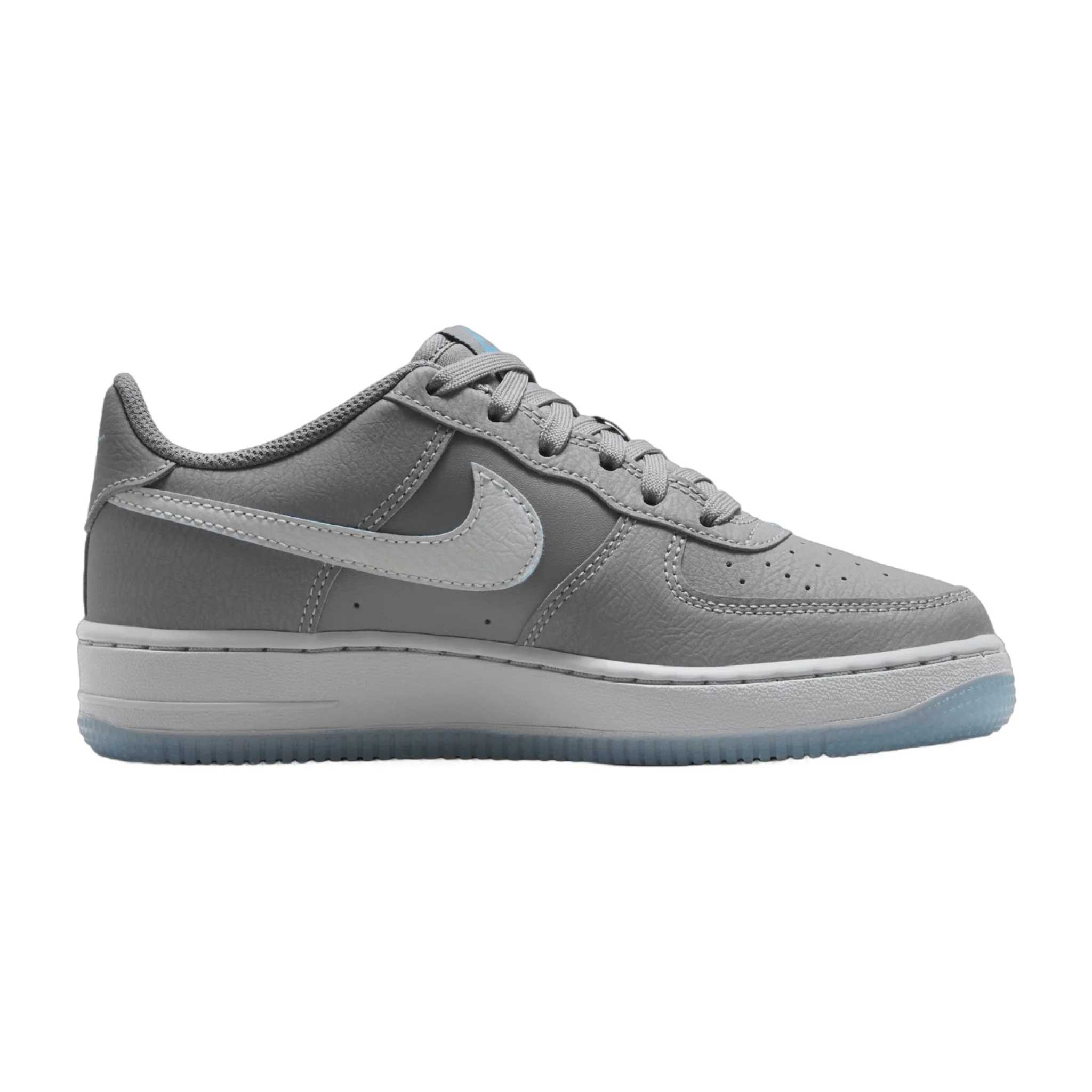 Pure Nike Grade School Air Force 1 PE Pencil Point Wolf Grey Clean