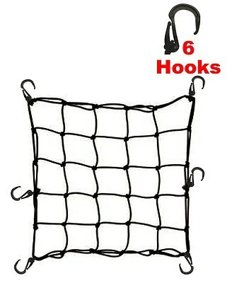Elite Large Motorcycle Cargo Hold Down Holding Net Strap Set ATV Bungee Bungie Cord Fine
