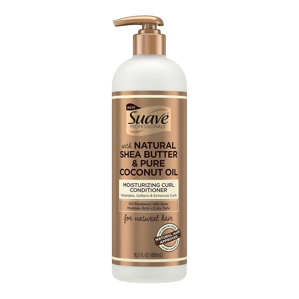 Practical Suave Natural Shea Butter and Pure Coconut Oil Moisturizing Curl Conditioner 16.5 Oz Long-Lasting