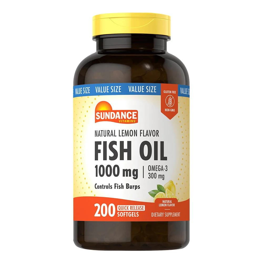 Smart Sundance Omega 3 Fish Oil 1000 Mg Softgels Natural Lemon Flavor 200 Ea Next-Generation