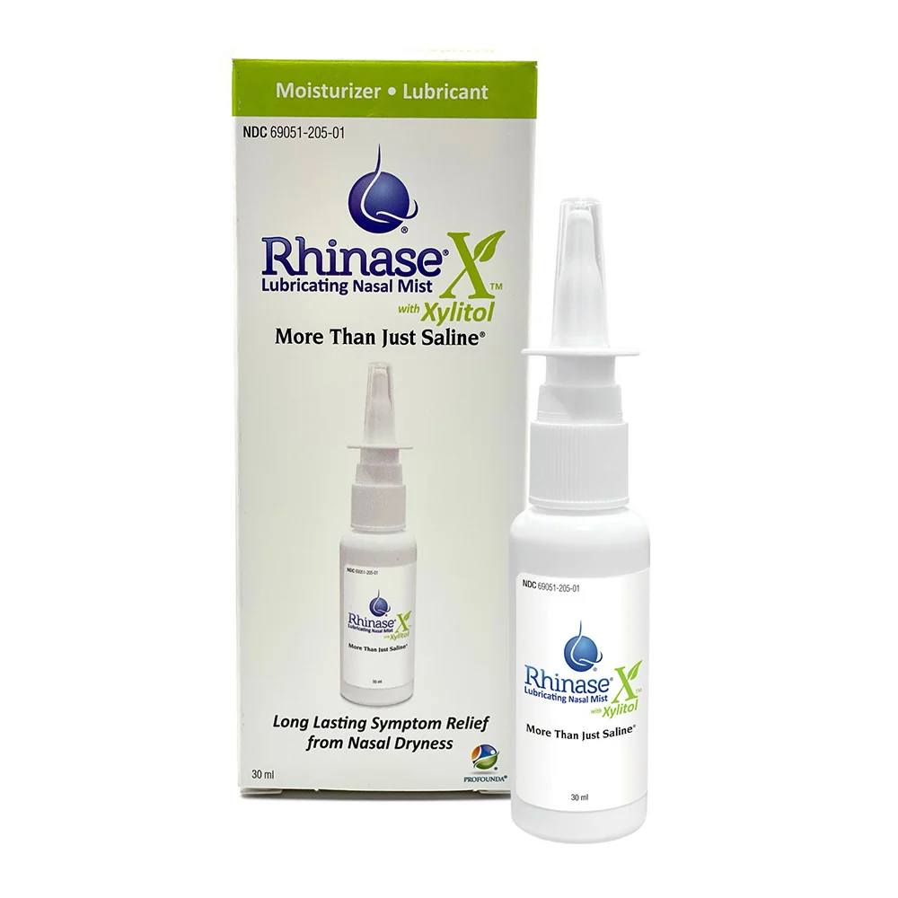 Green Rhinase X Nasal Mist Long Lasting Symptom Relief from Nasal Dryness 1 Oz Powerful