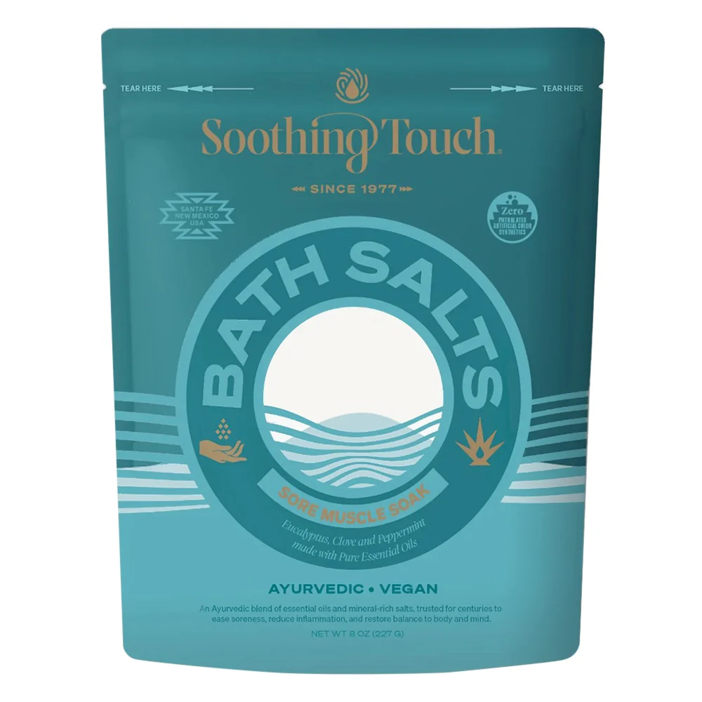 High-End Soothing Touch Bath Salts Display Pouches Sore Muscle Soak for Relaxation 8Oz 227g 6Ea Practical