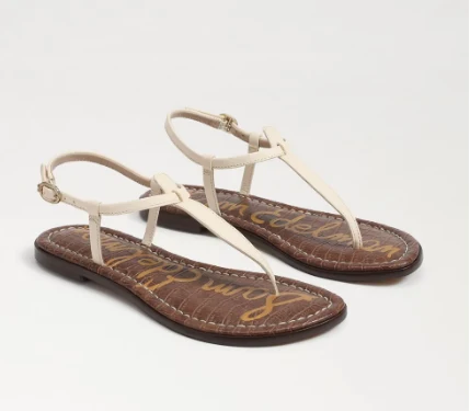 Artisan Sam Edelman GiGi Signet Thong Sandal in Ivory Eco-Friendly